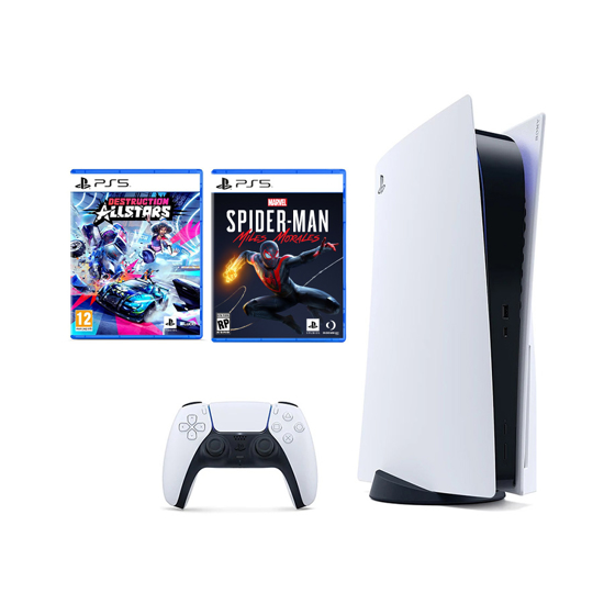 Picture of PlayStation 5 B Chassic + Marvels Spider-Man: Miles Morales PS5 + DestructionAllStars PS5