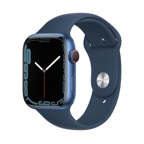 Picture of Apple Watch 7 45mm Blue Aluminium Case with Sport Band - Abyss Blue