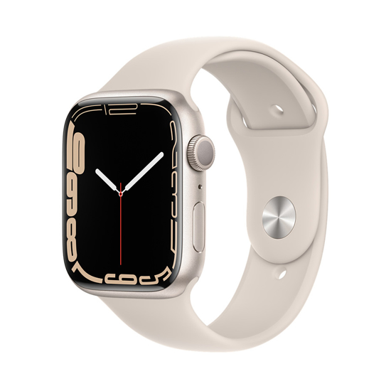 Picture of Apple Watch 7 45mm Starlight Aluminium Case with Sport Band - Starlight