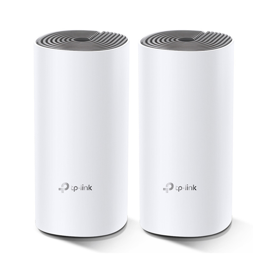 Picture of Access Point AC1200 Whole-Home Mesh Wi-Fi System, 300Mbps at 2.4GHz, 2 10/100Mbps Ports, 2 internal antennas,MU-MIMO, DECO-E4(2-PACK)