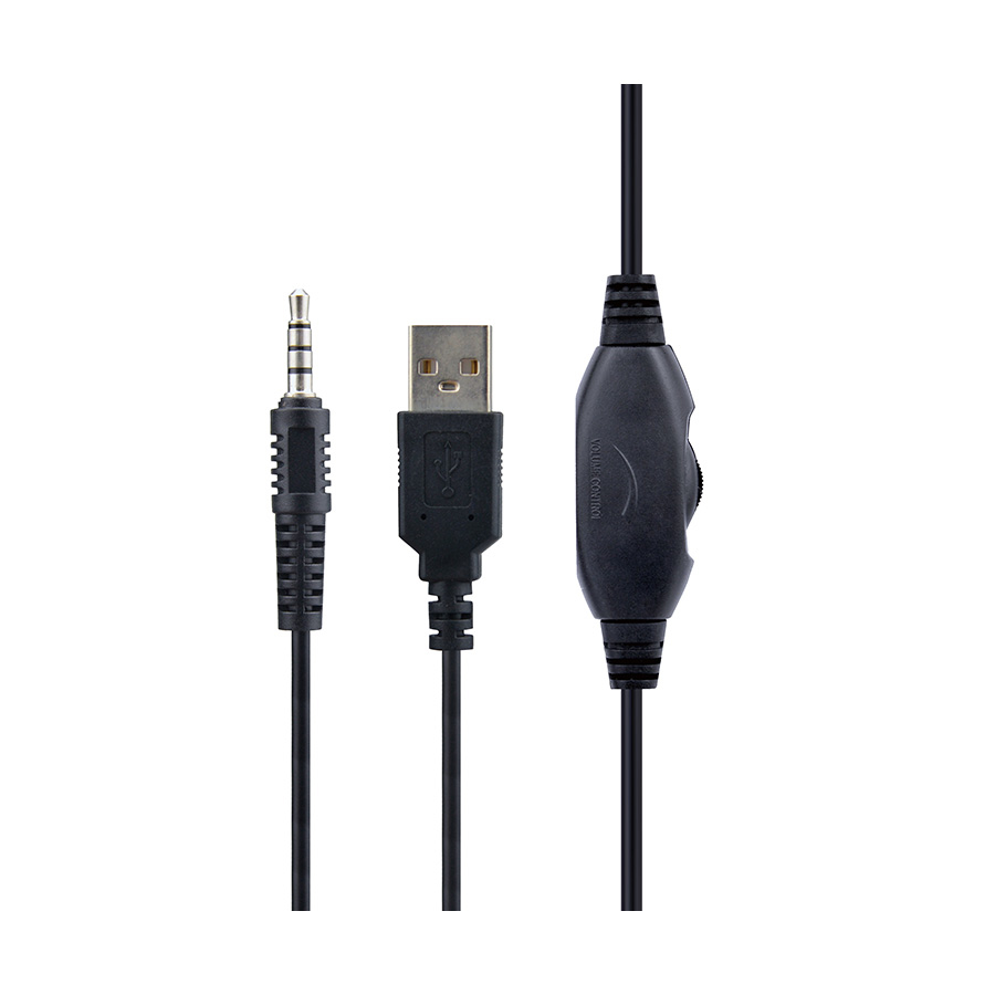 Slušalice sa mikrofonom GEMBIRD gaming RGB, volume control, matte black, PC, PS4, GHS-06