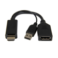 Picture of HDMI adapter GEMBIRD A-HDMIM-DPF-01 Active 4K HDMI to DisplayPort adapter, black