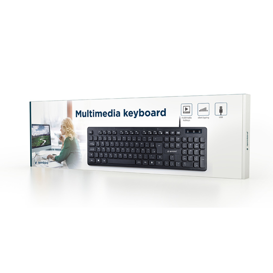 Picture of Tastaturas GEMBIRD Multimedia chocolate, KB-MCH-04 USB, USA layout