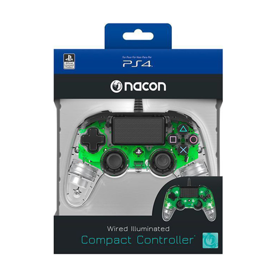 Picture of Bigben PS4 Nacon Compact Light Wired Controller prozirno-zeleni