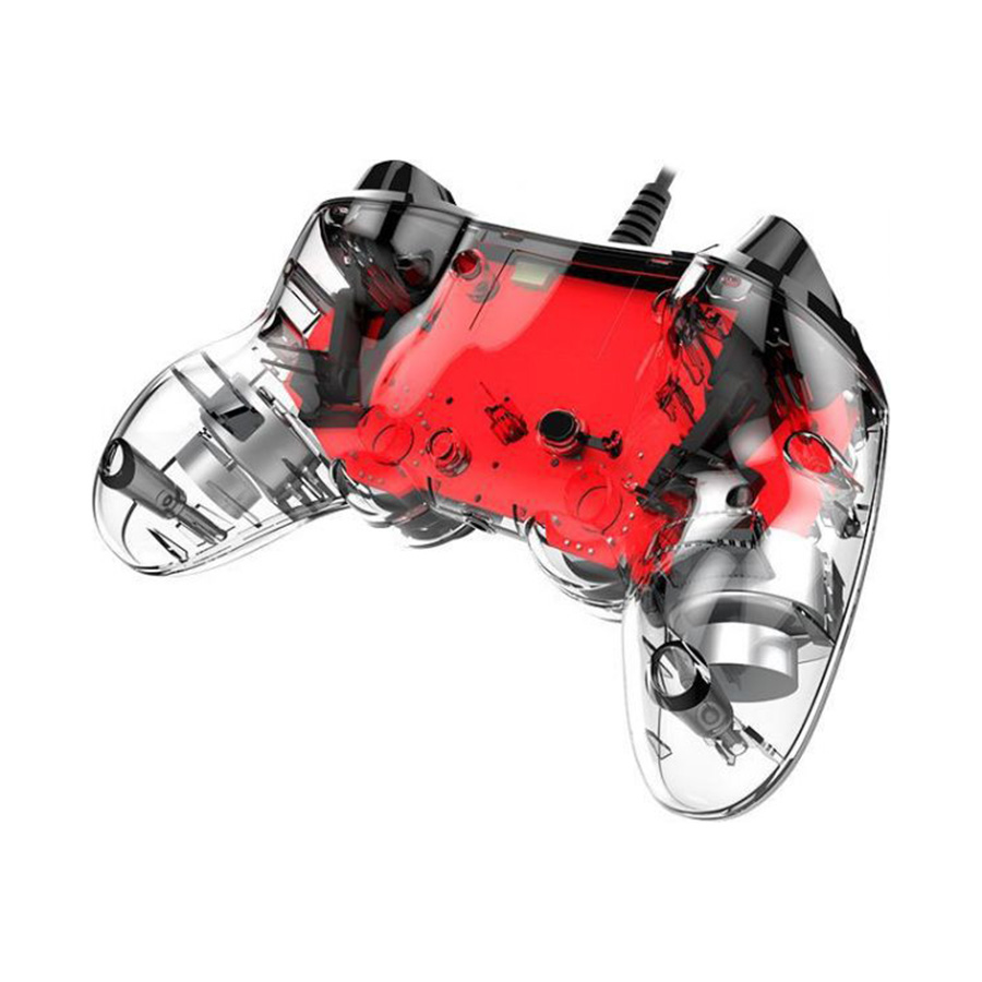 Bigben PS4 Nacon Compact Light Wired Controller prozirno-crveni
