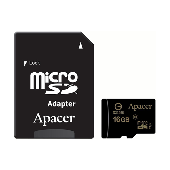 Picture of Micro SD card Apacer 16 GB SDHC Class10 +SD adapter AP16GMCSH10U1-R