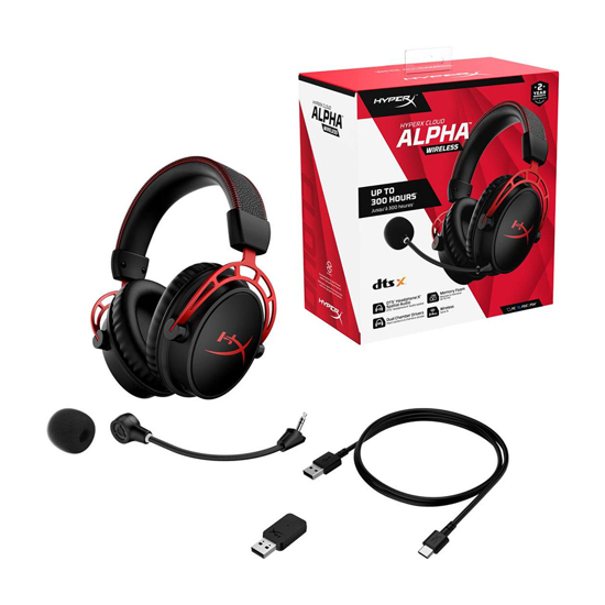 Picture of Slušalice sa mikrofonom HyperX Cloud Alpha Wireless Gaming Headset (Black-Red) 4P5D4AA