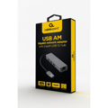 Picture of USB hub + GLAN Ethernet adapter 10/100/1000 USB A plug/RJ45, GEMBIRD A-AMU3-LAN-01