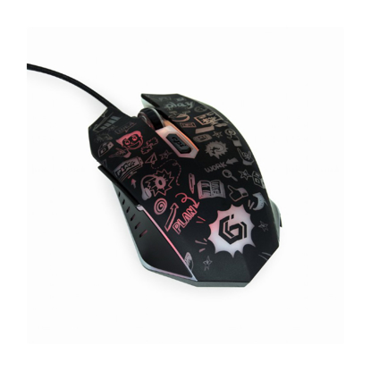 Miš GEMBIRD 6-button optical LED mouse, black, MUS-6B-GRAFIX-01, optical, USB