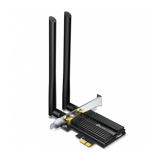 Picture of PCI-E TP-Link ARCHER TX50E AX3000 Wi-Fi 6 Bluetooth 5.0 PCI Express Adapter, 2402Mbps at 5 GHz + 574Mbps at 2.4 GHz, Include High Gain Antennas, WPA3,