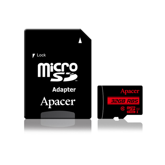 Picture of Micro SD card Apacer 32 GB Class10 + adapter AP32GMCSH10U5-R