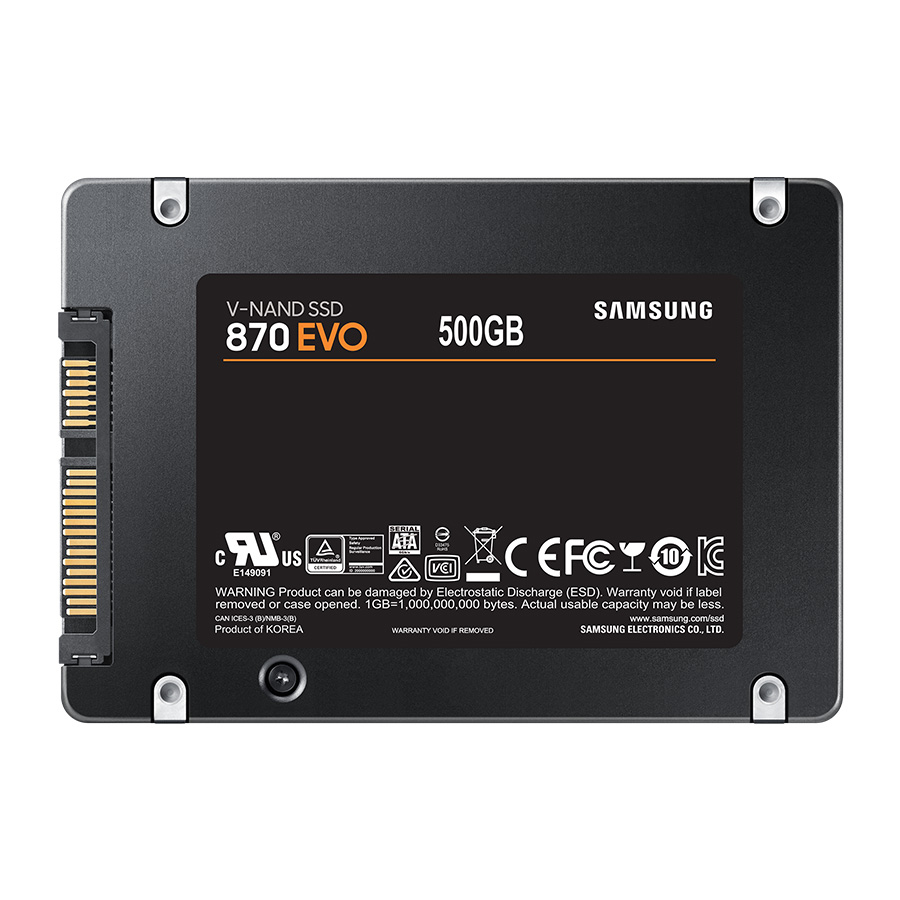 SAMSUNG SSD 870 EVO 500GB 2.5"" SATA3;V-NAND MLC 560MB/s read,530MB/s write, MZ-77E500B/EU
