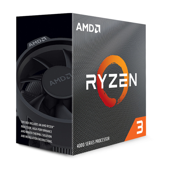 Picture of AMD RYZEN 3 4100 AM4 BOX 4 cores, 8 threads, 3.8GHz,4MB L3