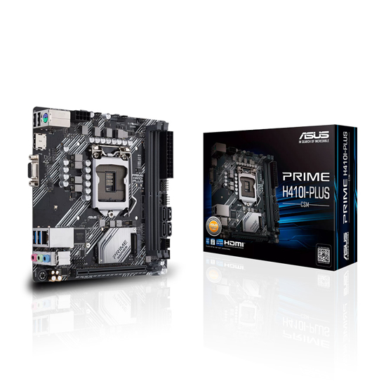 Picture of ASUS MB PRIME H410I-PLUS/CSM H410, LGA1200, 2xDDR4 VGA, HDMI; mini ITX