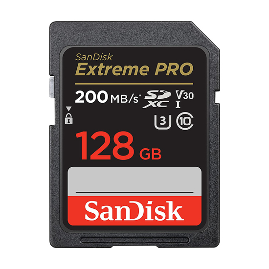 Picture of SanDisk SDXC 128GB Extreme Pro 200MB/s V30 UHS-I Class10 U3 V30 SDSDXXD-128G-GN4IN