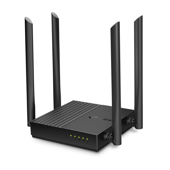 Picture of Router TP-Link Archer C64 AC1200 Wireless MU-MIMO WiFi Router, 4 x G LAN, 1 x G WAN, 400 Mbps (2.4 GHz) + 867 Mbps (5 GHz) 802.11ac Wave2 WiFi, MU-MIM