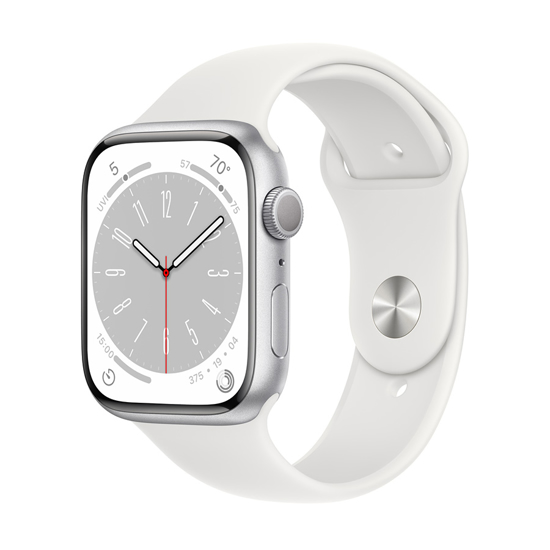 Picture of Apple Watch 8 45mm Silver Aluminium Case with Sport Band - Silver