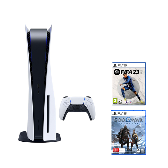 Picture of PlayStation 5 C chassis + FIFA 23 PS5 + God of War: Ragnarok VCH PS5
