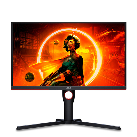 Picture of MONITOR AOC GAMING 24.5” 25G3ZM 240Hz VA, 1920x1090, 0.5ms, 3000:1, 178/178, Adaptive Sync, HDMI, DP, 3-sided frameless, Full Ergo, G-Menu, Black-Red,