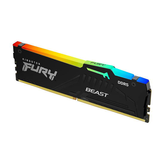 Picture of Kingston 16GB 5600MHz DDR5 RGBFury Beast RGBCL40, XMP 3.0 Ready, KF556C40BBA-16