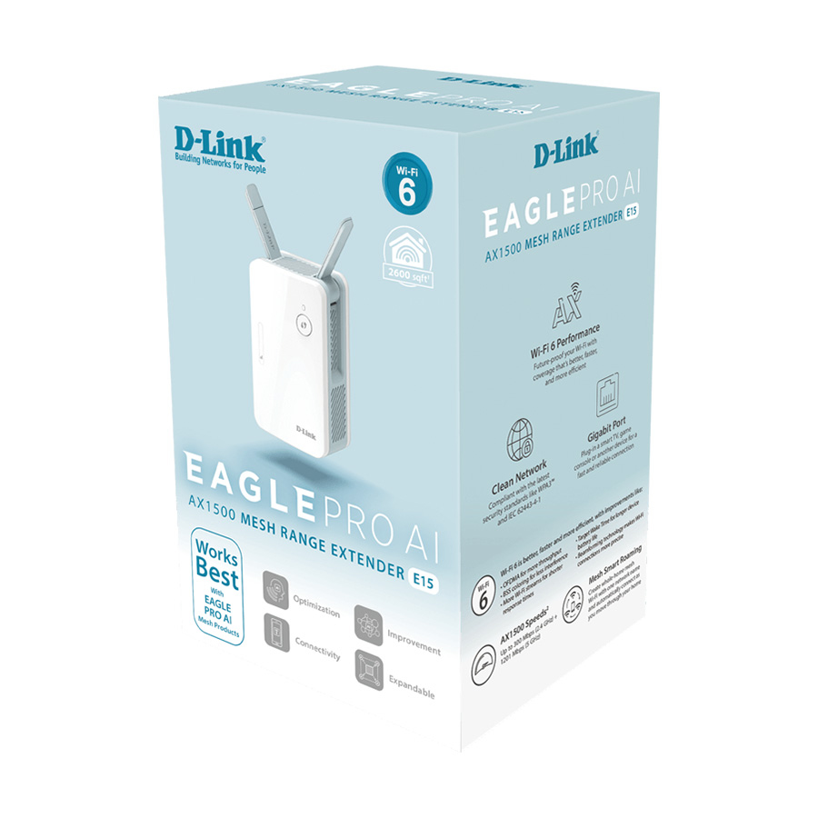 ROUTER D-LINK Eagle Pro E15/E WiFi range extender,Dual-Band AX1500 Wi-Fi 6