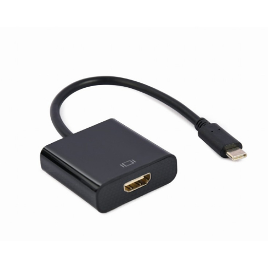 Picture of USB adapter Type-C to HDMI adapter cable, 4K@60Hz, 15 cm, black, GEMBIRD, A-CM-HDMIF-04