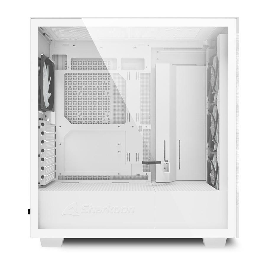 Kućište SHARKOON gaming, Rebel C50 RGB White, ATX, ventilator 4x120mm Addressable RGB
