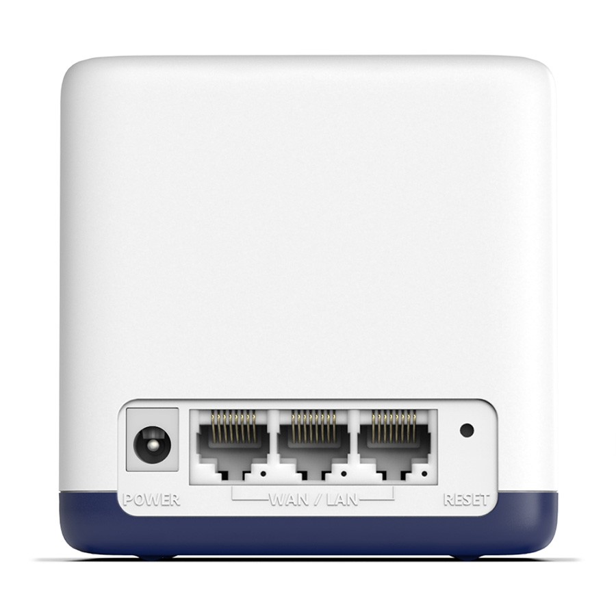 Mercusys Halo H50G (2-Pack) AC1900 Whole Home Mesh Wi-Fi System, 600 Mbps at 2.4 GHz + 1300 Mbps at 5 GHz, 3× Internal Antennas, 3× Gigabit Ports per