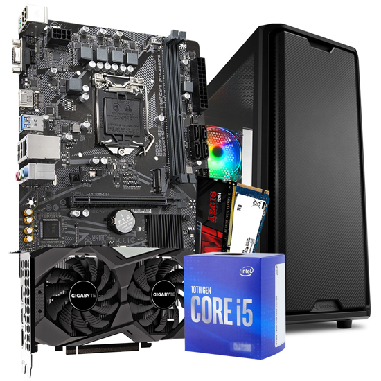 Picture of GNC GAMER NINE i5-10400F 2.90GHz, MB H470M, Kingston SSD 1TB NV2 NVMe, 16GB DDR4 3200MHZ, GeForce GTX 16504GB GDDR5,Kućište SHARKOON gaming, SK3 RGB 