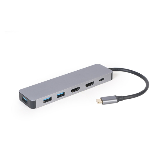 Picture of Docking station GEMBIRD USB adapter Type-C 3-in-1 multi-port adapter Hub + HDMI + PD, A-CM-COMBO3-03