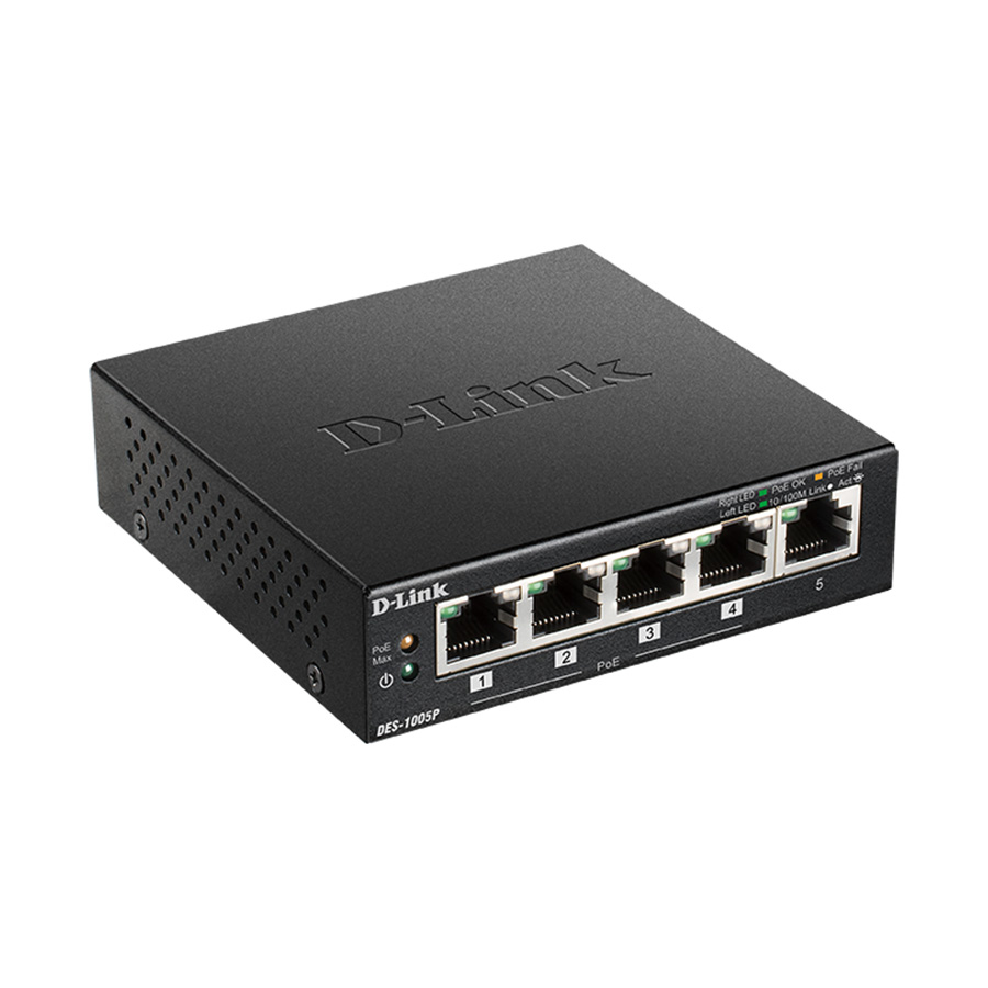 SWITCH 5 portni 10/100 D-LINK, DES-1005P/E,POE