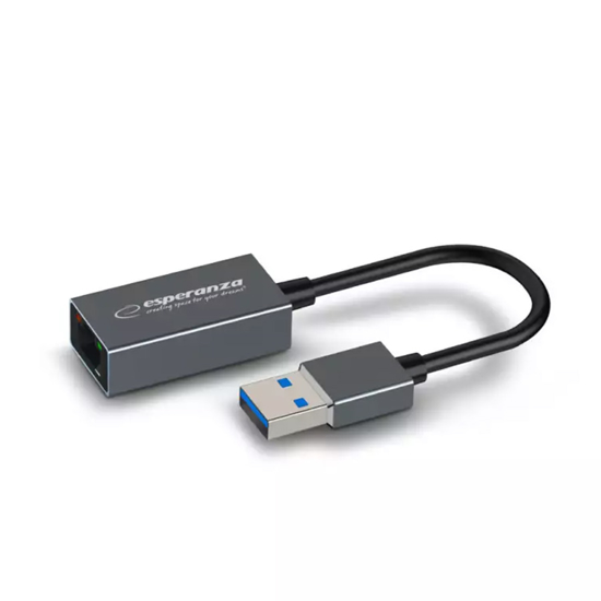 Picture of USB to LAN Ethernet gigabit adapter converter USB A 3.0 plug/RJ45, ESPERANZA, 10/100/1000 ENA101