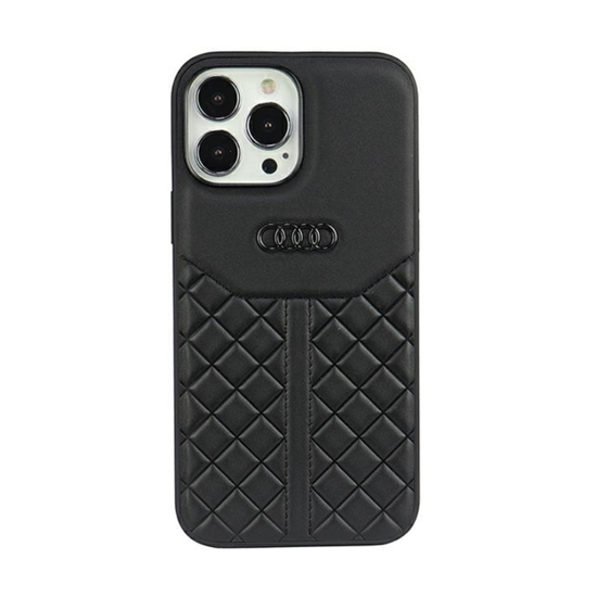 Picture of ORIGINALNA TORBICA AUDI HARDCASE PRAVA KOŽA AU-TPUPCIP13PM-Q8/D1-BK ZA IPHONE 13 PRO MAX CRNA