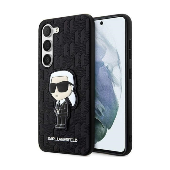 Picture of ORIGINALNA TORBICA KARL LAGERFELD SAFFIANO MONOGRAM IKONIK KLHCS23SSAKLHKPK ZA SAMSUNG GALAXY S23 CRNA