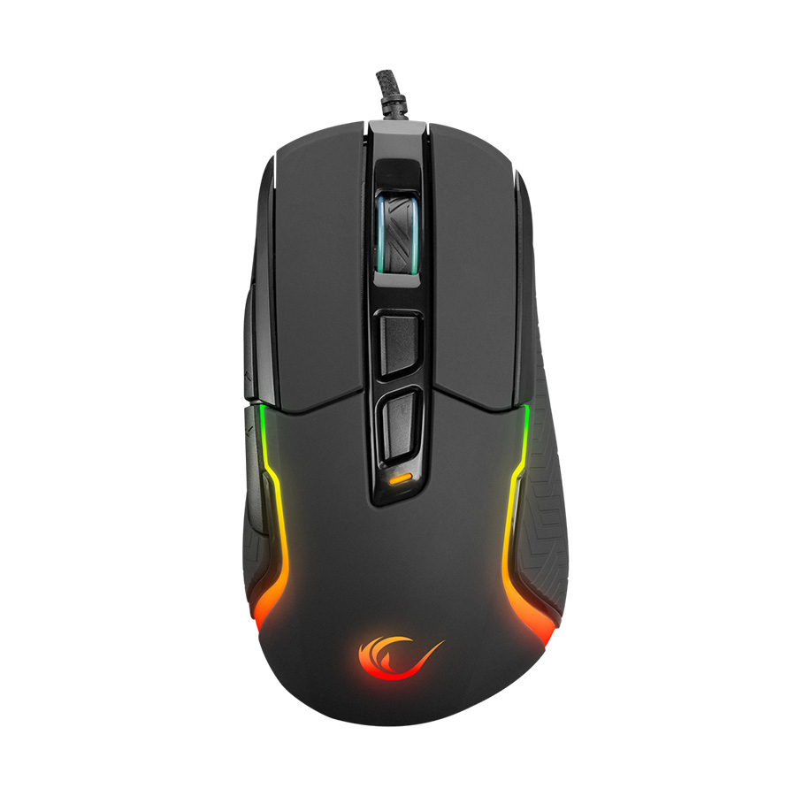 Miš gaming RAMPAGE SMX-R68 FALCON-X USB, black, 6400dpi RGB LED