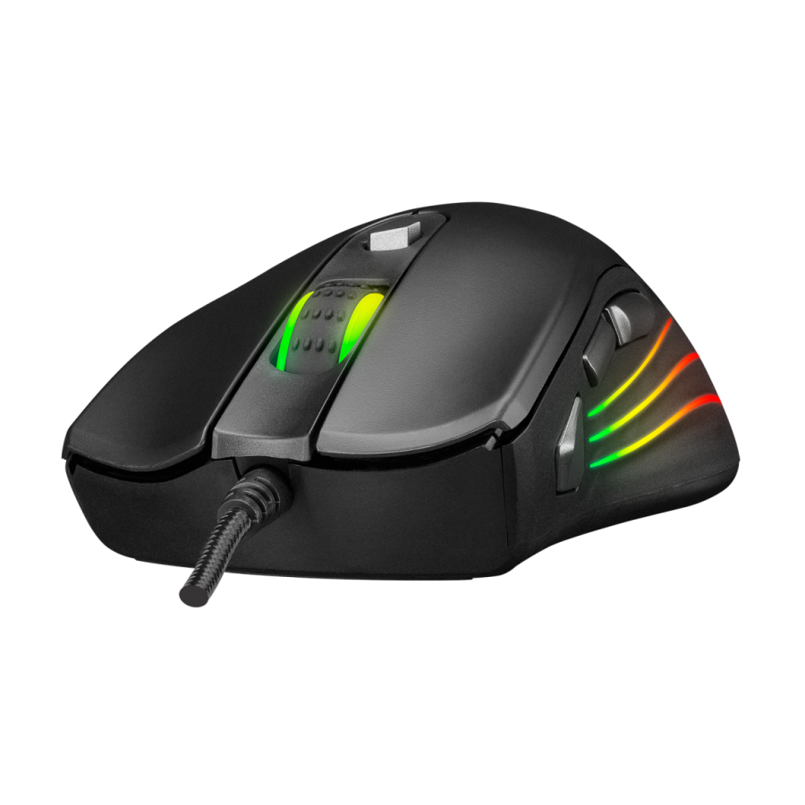 Miš gaming RAMPAGE SMX-R33 LIMBO black, macro,6400dpi, RGB LED