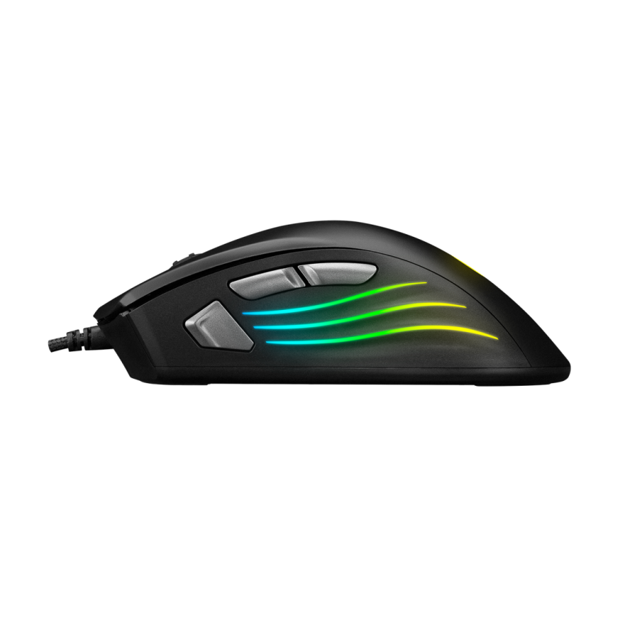 Miš gaming RAMPAGE SMX-R33 LIMBO black, macro,6400dpi, RGB LED
