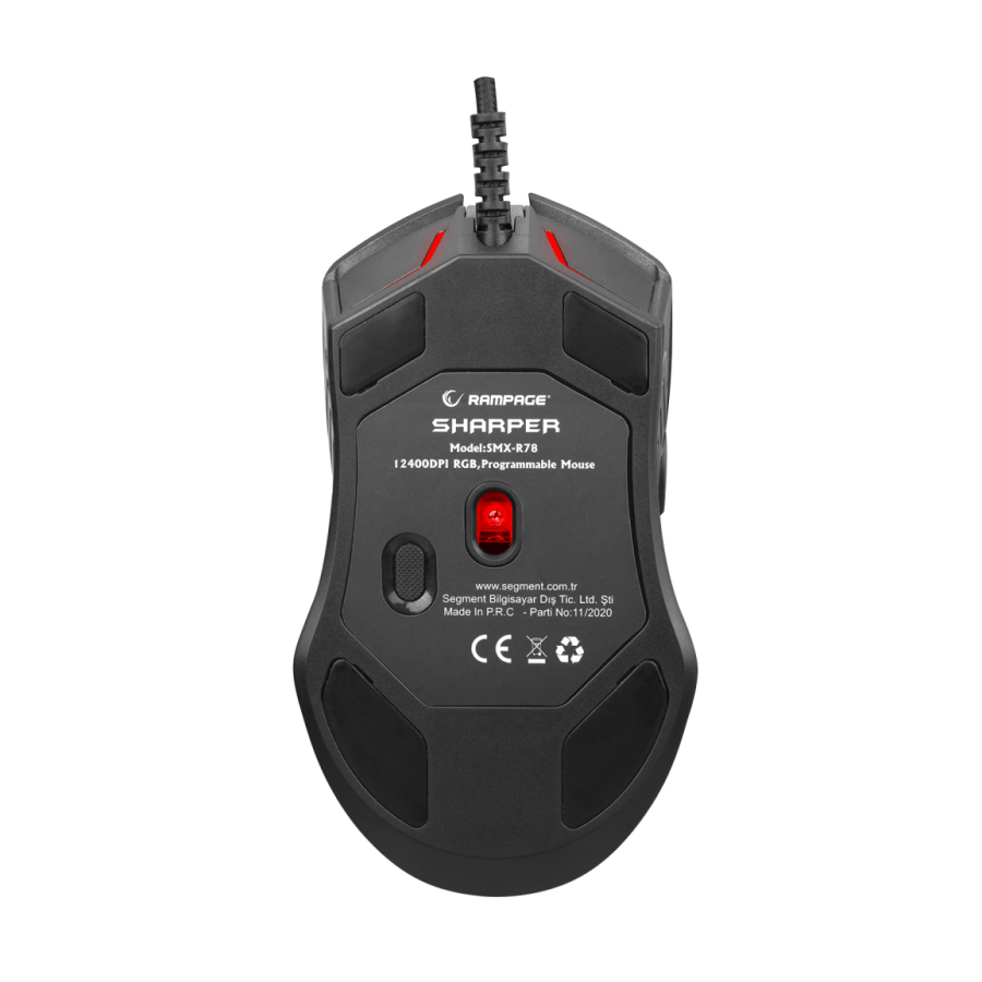 Miš gaming RAMPAGE SMX-R78 SHARPER FULL RGB 12400dpi macro, profesionalni E-SPORT