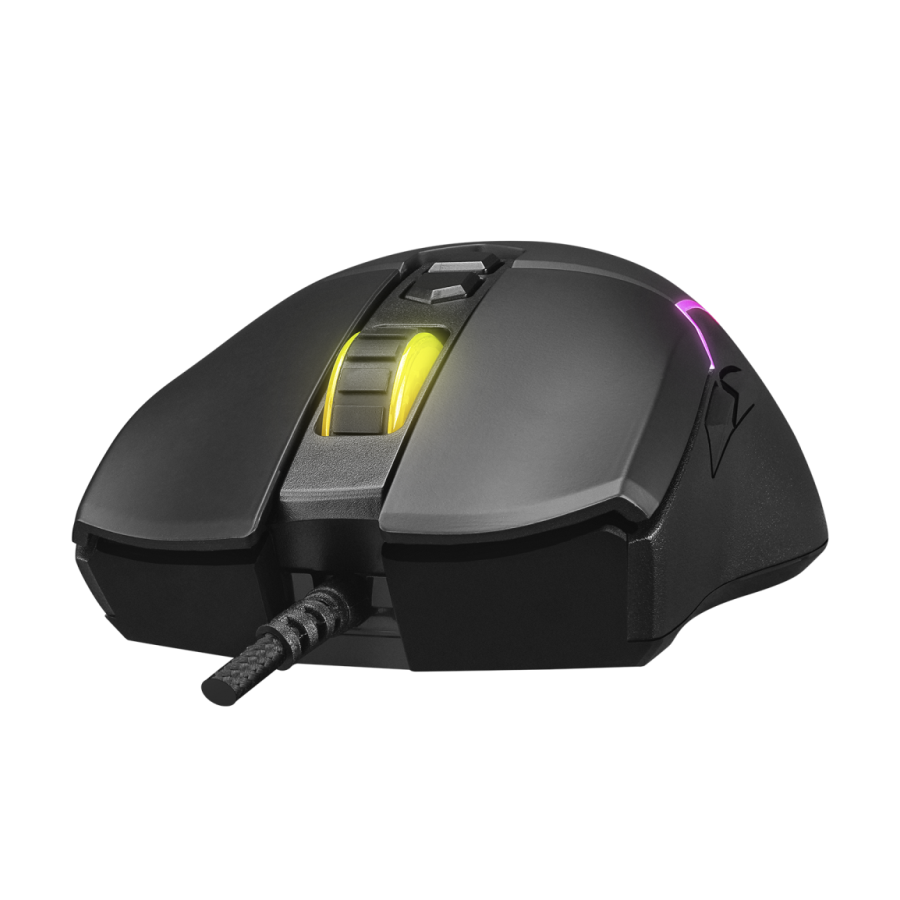 Miš gaming RAMPAGE SMX-R28 COOL black, USB, RGB, makro, 7200dpi/1000hz