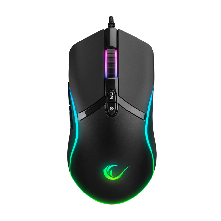 Miš gaming RAMPAGE SMX-R54 VIBE USB, black, RGB, 6400dpi