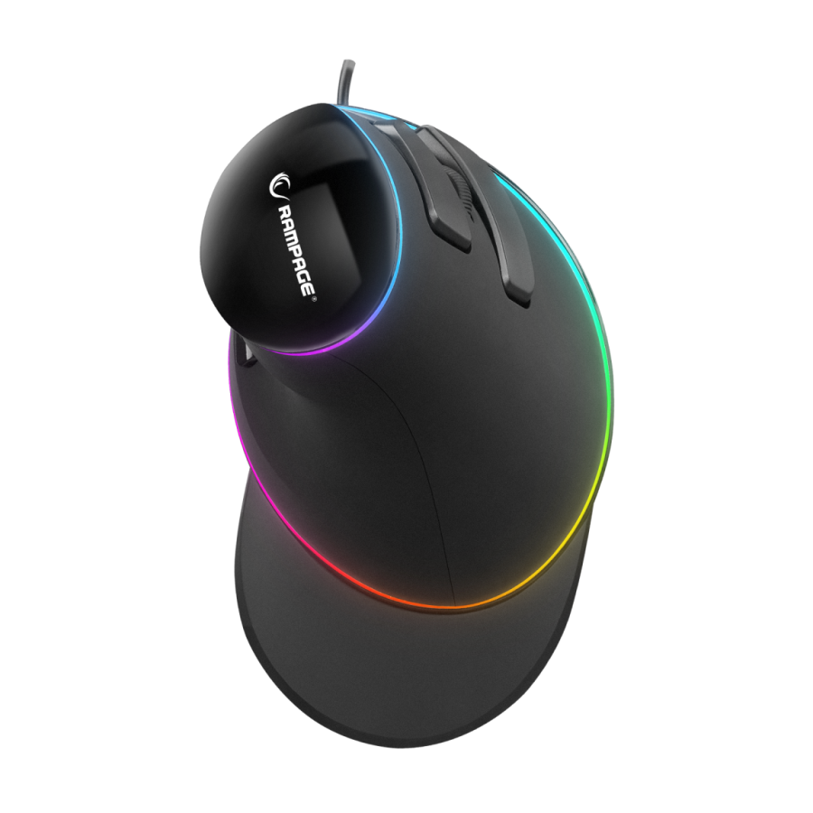 Miš gaming RAMPAGE SMX-R618 TERRIFIC, black, RGB, 4000dpi, ergo