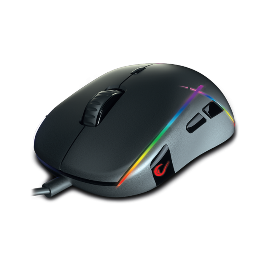 Miš gaming RAMPAGE SMX-R115 GEAR-X profesionalni, 6400dpi, pokretno RGB pozadinsko osvjetljenje, macro