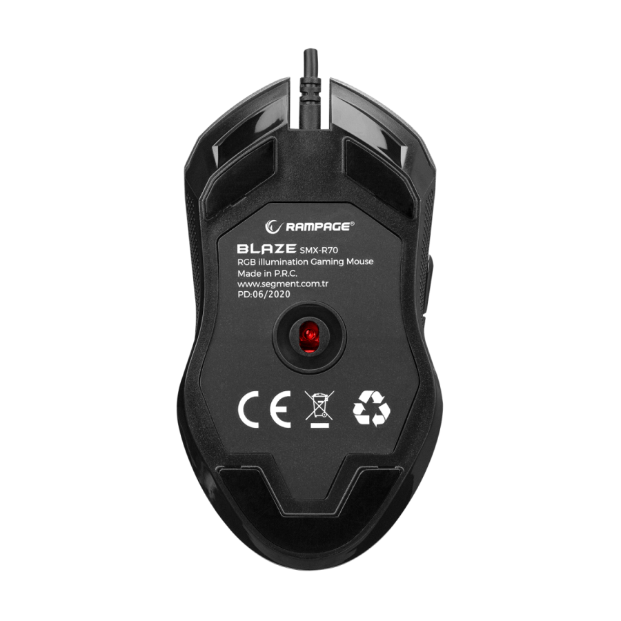 Miš gaming RAMPAGE SMX-R70 BLAZE USB, 6400dpi, RGB, Macro