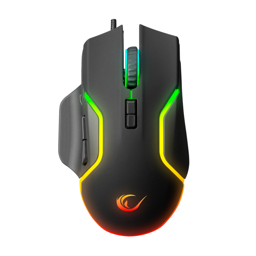 Miš gaming RAMPAGE Miracle M2, USB Black, 8 buttons, RGB 7200dpi