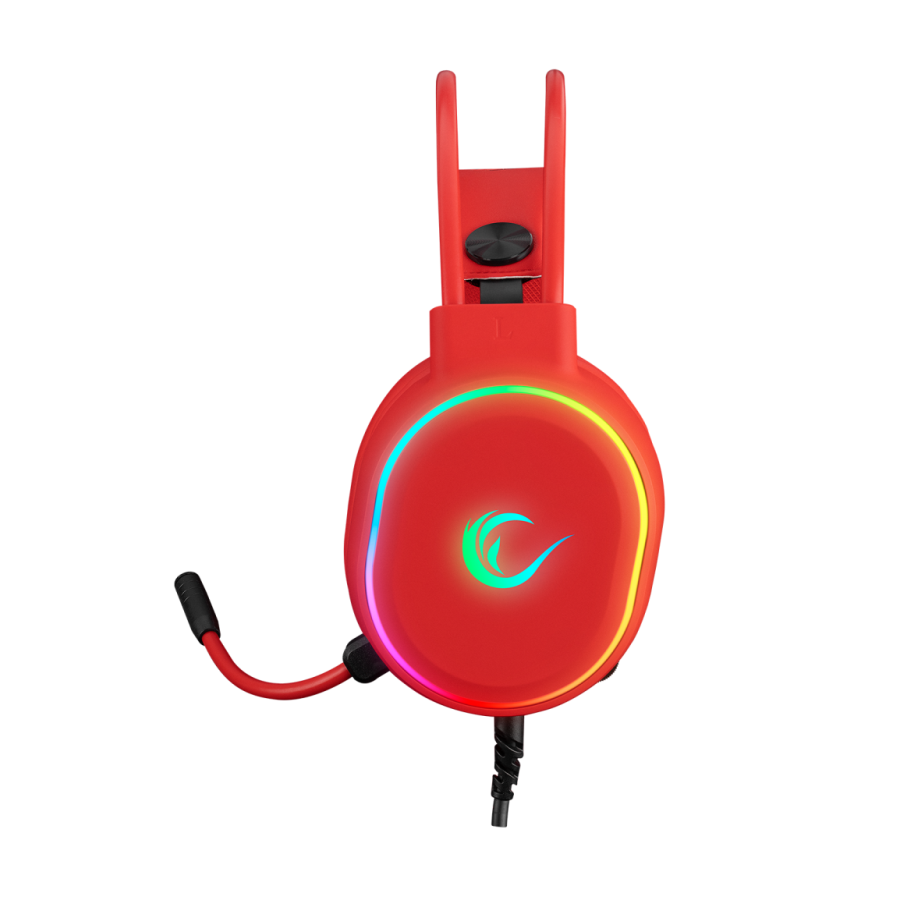 Slušalice sa mikrofonom gaming RAMPAGE ROGUE red, 7.1, PC/PS4/PS5, USB, RGB LED