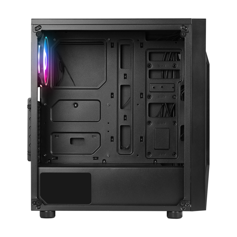 Kućište gaming RAMPAGE TRIANGLE, ATX, ventilatori 4x120mm, Auto RGB, glass, Mid-Tower, 38983