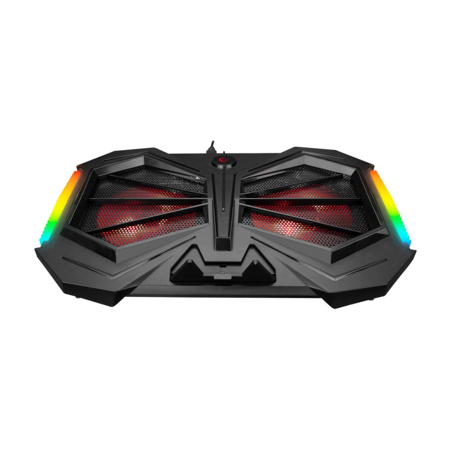 Postolje za notebook gaming RAMPAGE 15"-17"Addison AD-RC11 SPIDER black, ventilator 2x, USB 2x, RGB
