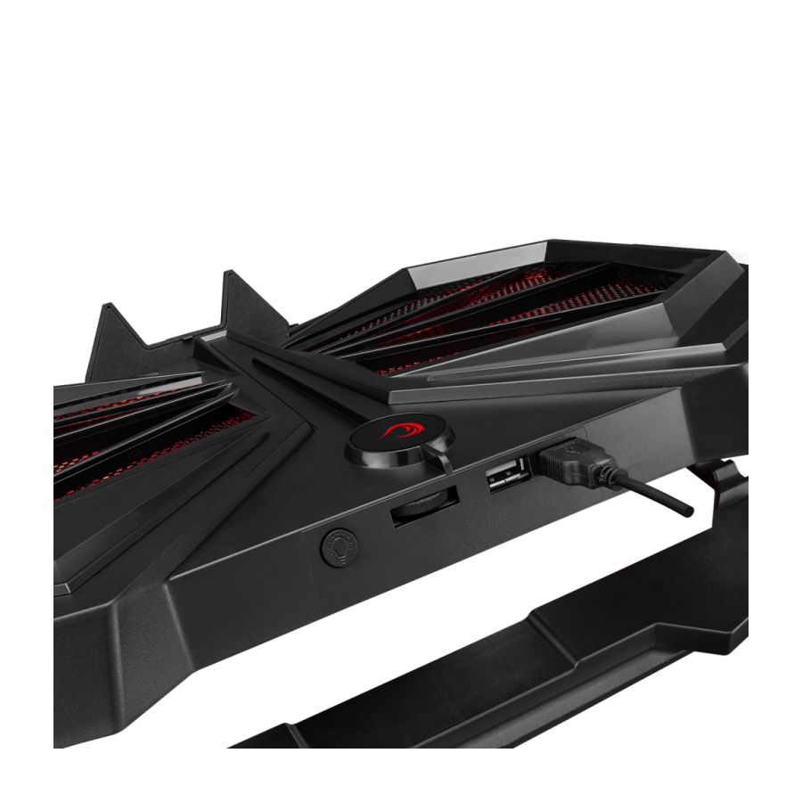 Postolje za notebook gaming RAMPAGE 15"-17"Addison AD-RC11 SPIDER black, ventilator 2x, USB 2x, RGB
