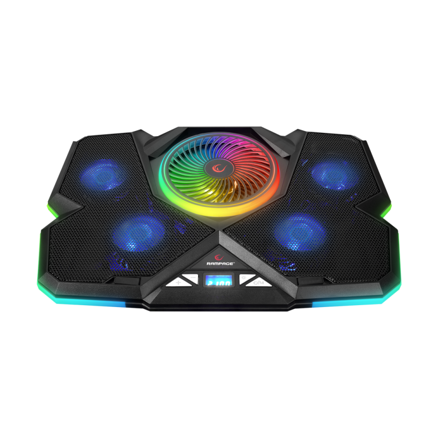 Postolje za notebook sa držačem za telefon gaming RAMPAGE Breeze S50, ventilator 5x, RGB