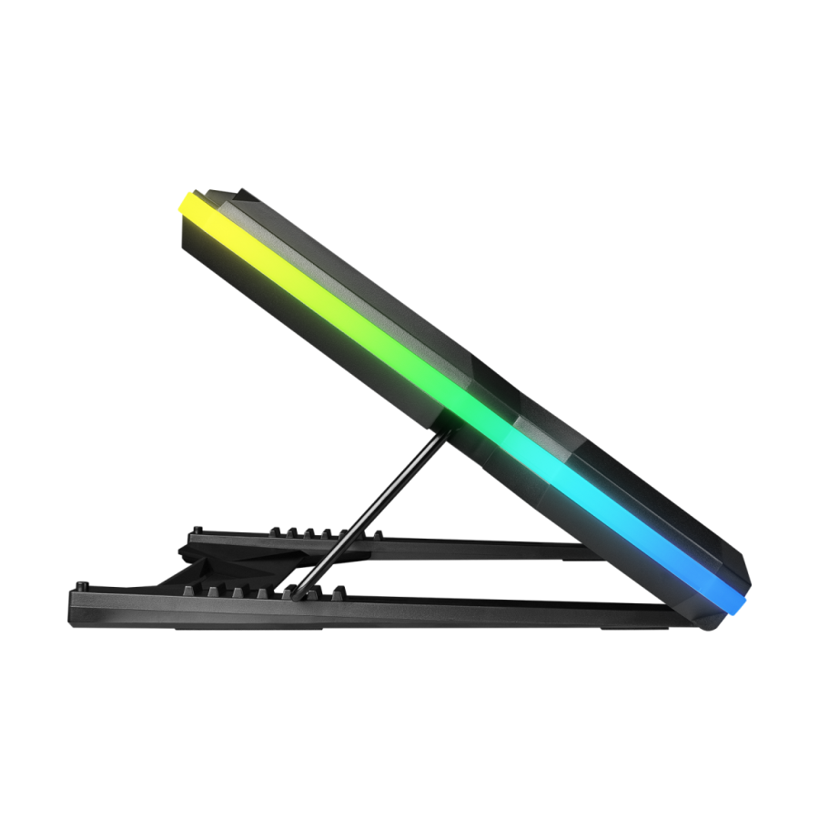 Postolje za notebook sa držačem za telefon gaming RAMPAGE Breeze S50, ventilator 5x, RGB